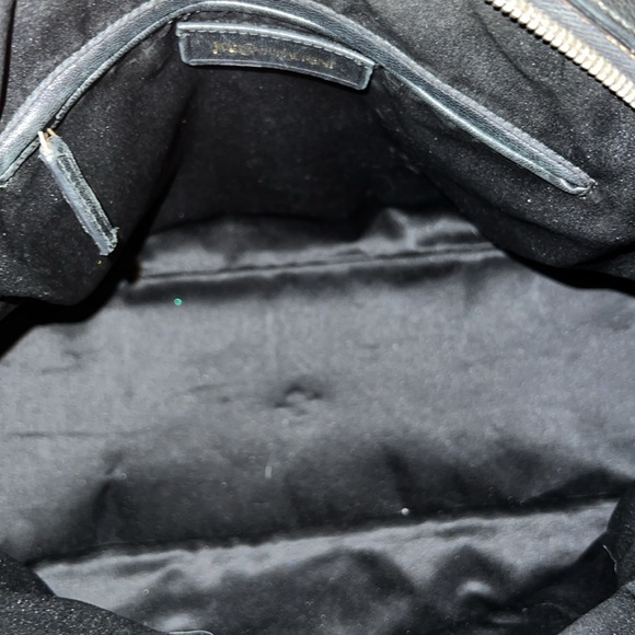 Yves Saint Laurent Black and Gold Satchel with Wallet - Picture 6 of 16